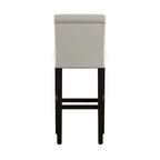 Tabourets de bar Bennett en similicuir blanc, dossier haut de 74 cm (lot de 2) par iNSPIRE Q Bold