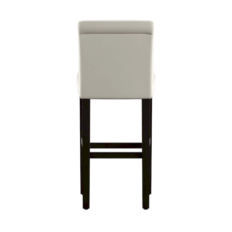 Tabourets de bar Bennett en similicuir blanc, dossier haut de 74 cm (lot de 2) par iNSPIRE Q Bold