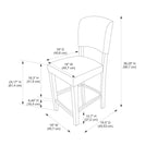 Tabouret de bar fixe Linon Monte Carlo, vinyle rouge foncé - Non disponible