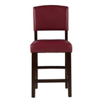 Tabouret de bar fixe Linon Monte Carlo, vinyle rouge foncé - Non disponible