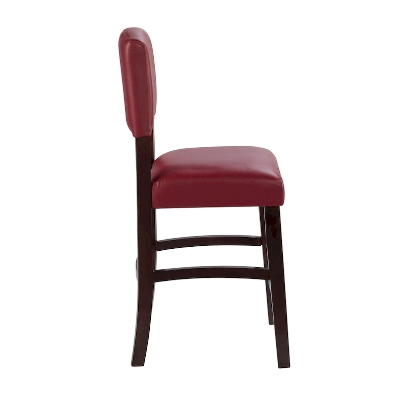 Tabouret de bar fixe Linon Monte Carlo, vinyle rouge foncé - Non disponible
