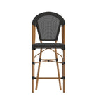 Lot de 2 chaises de bistro empilables avec structure en métal et assise en PE