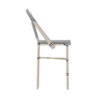 Lot de 2 chaises de bistro empilables avec structure en métal et assise en PE