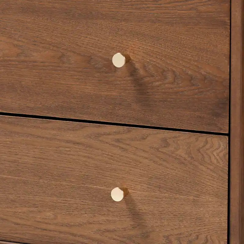 Commode Landis de style moderne du milieu du siècle, en frêne et noyer, à 4 tiroirs