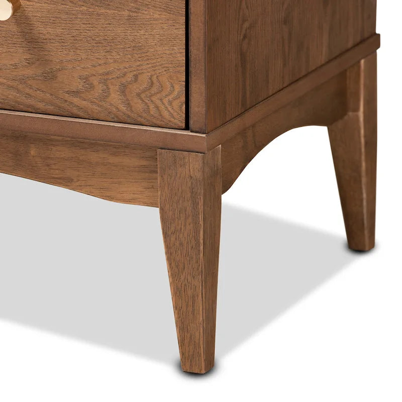 Commode Landis de style moderne du milieu du siècle, en frêne et noyer, à 4 tiroirs