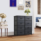 Tour de rangement verticale moderne à 8 tiroirs en tissu pour chambre à coucher