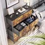 Tour de rangement verticale moderne à 8 tiroirs en tissu pour chambre à coucher