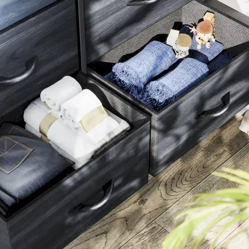 Tour de rangement verticale moderne à 8 tiroirs en tissu pour chambre à coucher