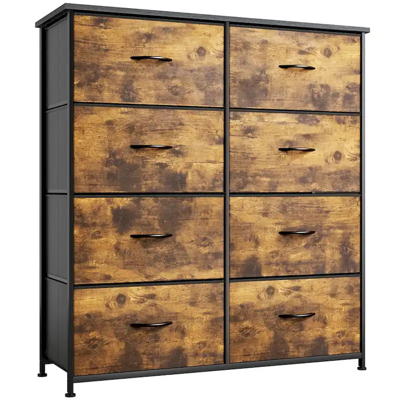 Tour de rangement verticale moderne à 8 tiroirs en tissu pour chambre à coucher