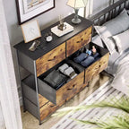 Tour de rangement verticale moderne à 8 tiroirs en tissu pour chambre à coucher