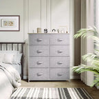 Tour de rangement verticale moderne à 8 tiroirs en tissu pour chambre à coucher