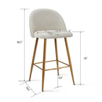 Tabouret de bar rembourré de 66 cm (lot de 2) - 95,5 x 42,4 x 42,9 cm