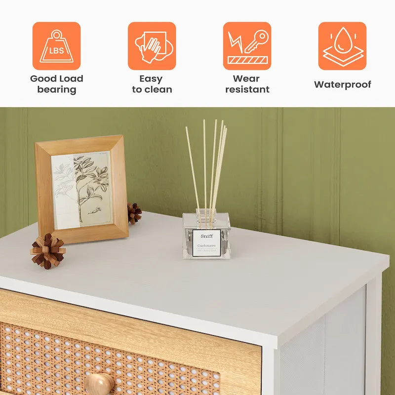 Commode à 7 tiroirs, tour de rangement pour chambre à coucher