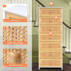 Commode à 7 tiroirs, tour de rangement pour chambre à coucher