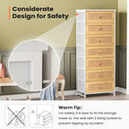 Commode à 7 tiroirs, tour de rangement pour chambre à coucher