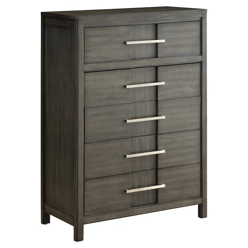 Commode Tass Transitional en bois massif à 5 tiroirs de Furniture of America
