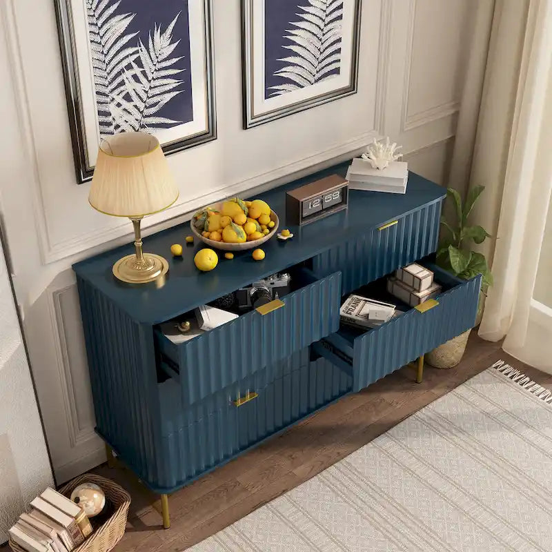 Commode d'appoint moderne Clihome en MDF à 6 tiroirs