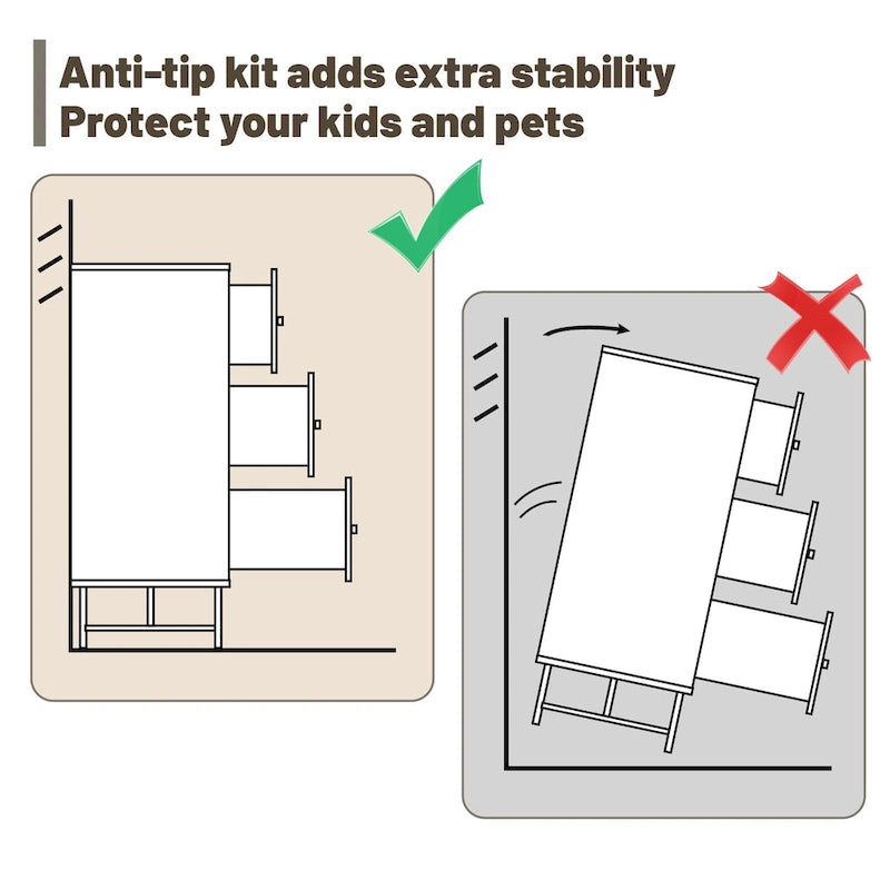Commode d'appoint moderne Clihome en MDF à 6 tiroirs