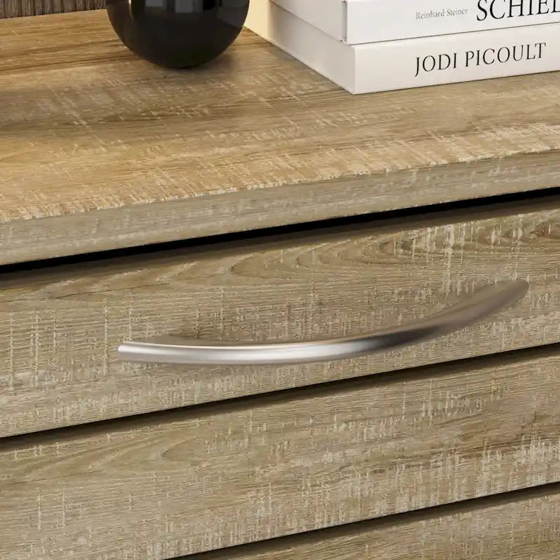 Meuble à chaussures 6-12 paires, deux tiroirs, gain de place, gris/chêne