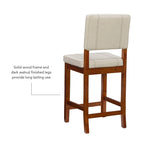 Tabouret de bar Milano en similicuir crème, hauteur comptoir