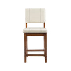 Tabouret de bar Milano en similicuir crème, hauteur comptoir