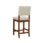 Tabouret de bar Milano en similicuir crème, hauteur comptoir