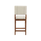 Tabouret de bar Milano en similicuir crème, hauteur comptoir