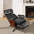 Fauteuil inclinable Art Leon style moderne du milieu du siècle en similicuir