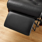 Fauteuil inclinable Art Leon style moderne du milieu du siècle en similicuir