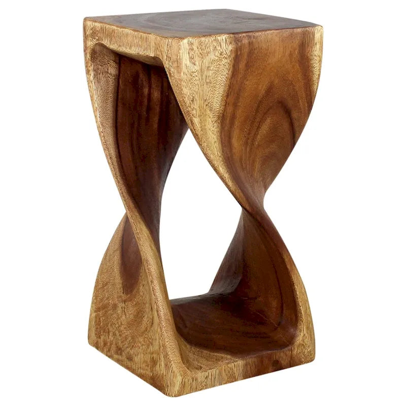 Haussmann Original Wood Twist Stool 12 X 12 X 23 In High Walnut Oil - 12 x 12 x 23