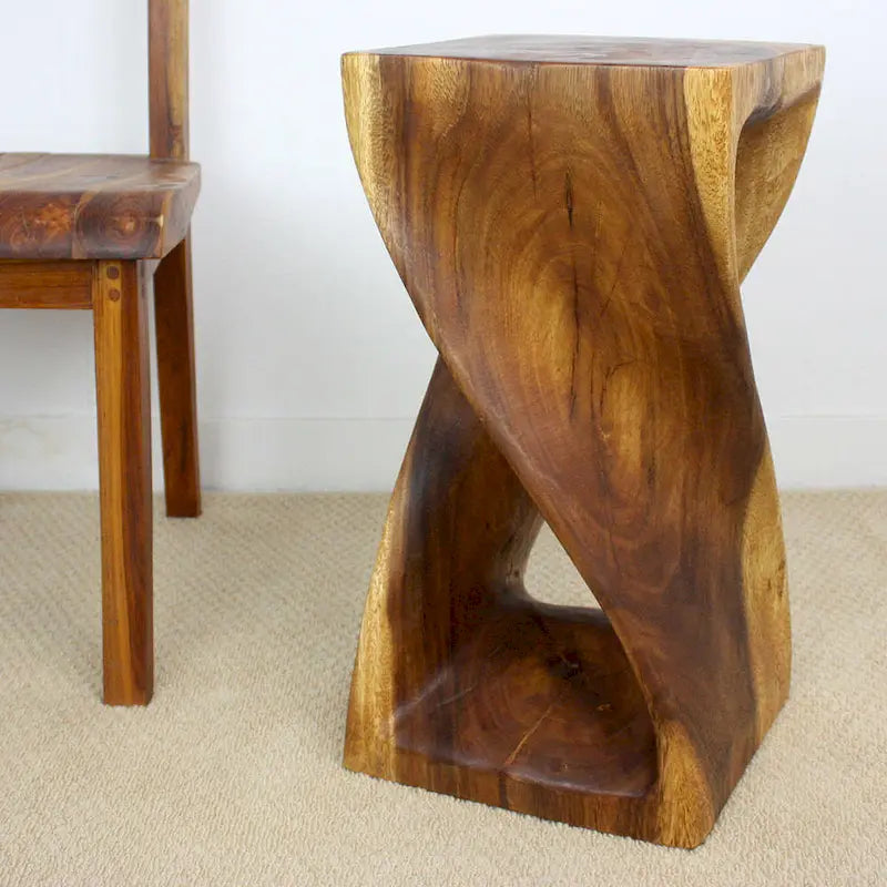Tabouret Haussmann Original Wood Twist 12 x 12 x 23 po (30,5 x 30,5 x 58,5 cm) - 12 x 12 x 23 po (30,5 x 30,5 x 58,5 cm)