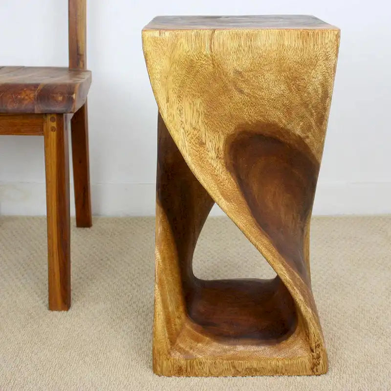 Tabouret Haussmann Original Wood Twist 12 x 12 x 23 po (30,5 x 30,5 x 58,5 cm) - 12 x 12 x 23 po (30,5 x 30,5 x 58,5 cm)