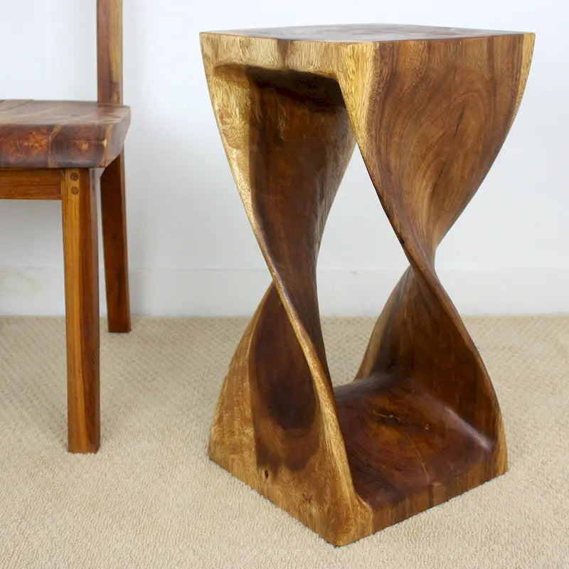 Tabouret Haussmann Original Wood Twist 12 x 12 x 23 po (30,5 x 30,5 x 58,5 cm) - 12 x 12 x 23 po (30,5 x 30,5 x 58,5 cm)