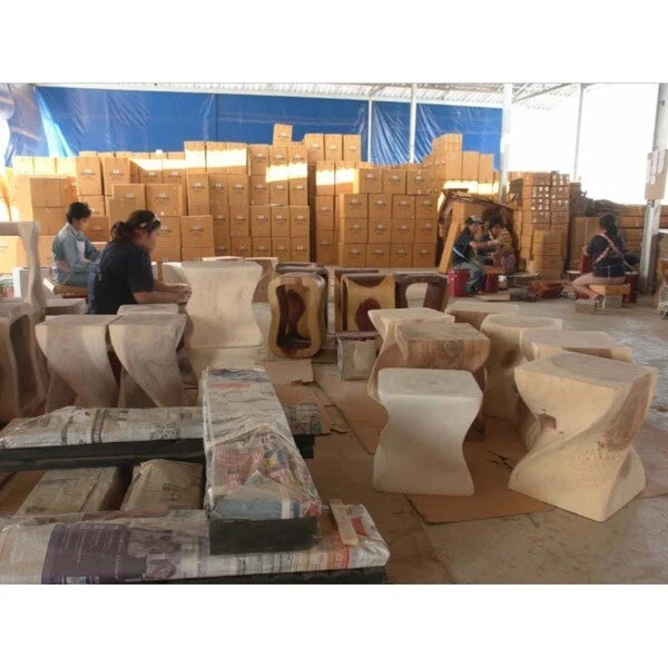 Tabouret Haussmann Original Wood Twist 12 x 12 x 23 po (30,5 x 30,5 x 58,5 cm) - 12 x 12 x 23 po (30,5 x 30,5 x 58,5 cm)