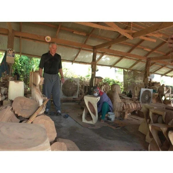 Tabouret Haussmann Original Wood Twist 12 x 12 x 23 po (30,5 x 30,5 x 58,5 cm) - 12 x 12 x 23 po (30,5 x 30,5 x 58,5 cm)