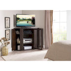 Meuble TV/multimédia d'angle en bois - 119 cm de largeur