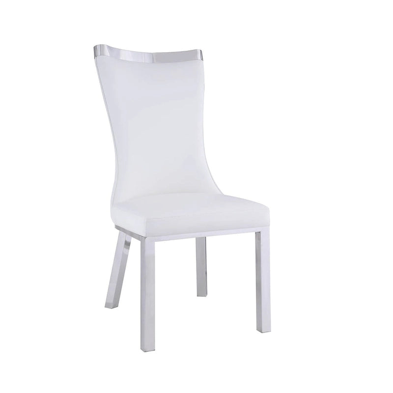 Chaises de salle à manger Somette Amelia à dossier incurvé, blanches, lot de 2 - Non disponible
