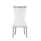 Chaises de salle à manger Somette Amelia à dossier incurvé, blanches, lot de 2 - Non disponible