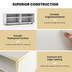 Meuble TV à 4 compartiments avec étagères réglables