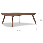 Table basse Carson Carrington Battrask finition noyer