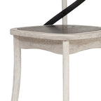 Chaises McFarlane Farmhouse en bois blanc antique à dossier en X de Furniture of America (lot de 2)