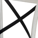 Chaises McFarlane Farmhouse en bois blanc antique à dossier en X de Furniture of America (lot de 2)