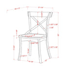 Chaises McFarlane Farmhouse en bois blanc antique à dossier en X de Furniture of America (lot de 2)