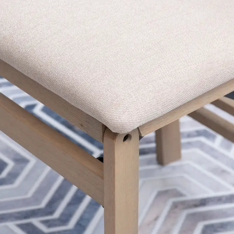 Chaises de salle à manger pliantes en bois gris délavé Lesvos Mission (lot de 2)