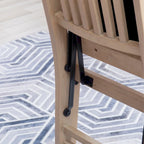 Chaises de salle à manger pliantes en bois gris délavé Lesvos Mission (lot de 2)