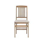 Chaises de salle à manger pliantes en bois gris délavé Lesvos Mission (lot de 2)