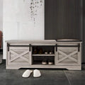 Farmhouse Bench Entryway with Cushion -47 Inch