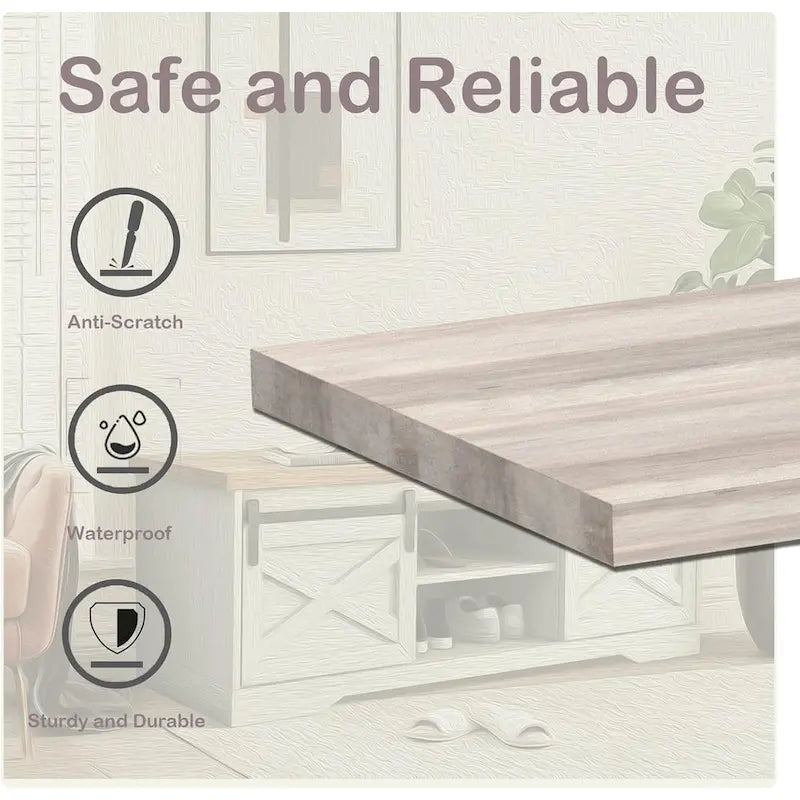 Banc d'entrée de style ferme avec coussin - 119 cm