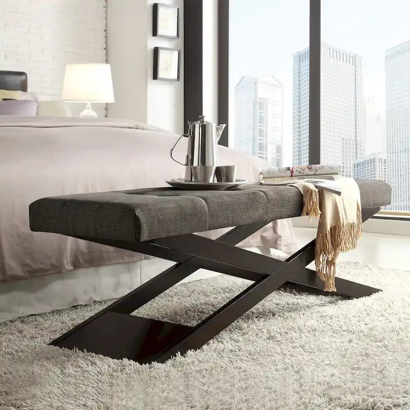 Banc Bosworth 48 en bois à piètement en X par iNSPIRE Q Classic