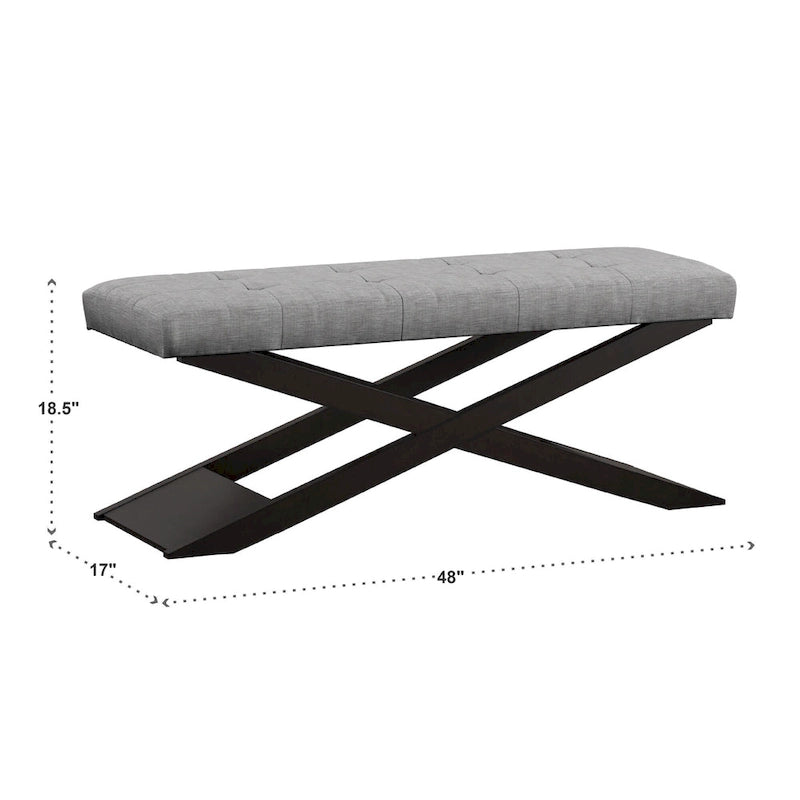 Banc Bosworth 48 en bois à piètement en X par iNSPIRE Q Classic